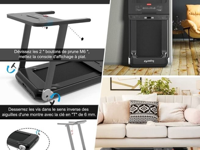 Electric Treadmill Foldable 0.96-12 km/h LCD Display App Control