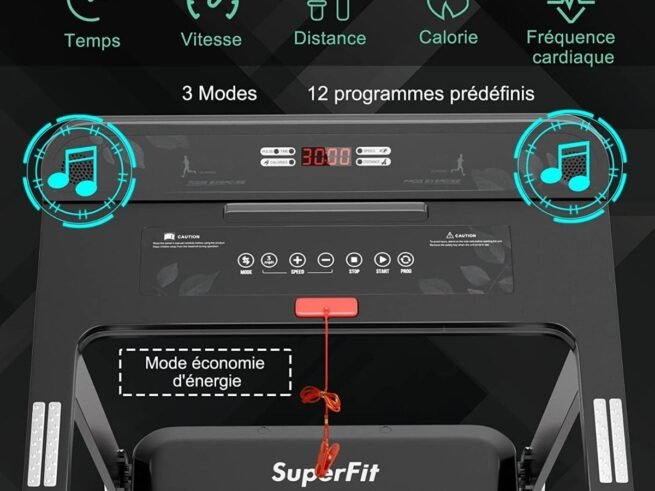 Electric Treadmill Foldable 0.96-12 km/h LCD Display App Control