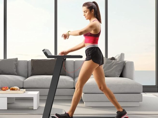 Electric Treadmill Foldable 0.96-12 km/h LCD Display App Control