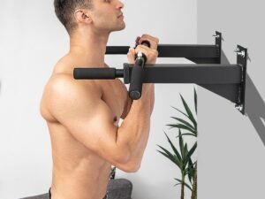 Wall Pull Up Bar Power Strips Foam Handles Load 200 kg