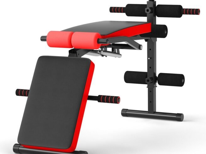 Foldable Abs and Sit-up Weight Bench with 5 Foam Rollers Load 130KG