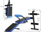 Foldable Abs and Sit-up Weight Bench with 5 Foam Rollers Load 130KG