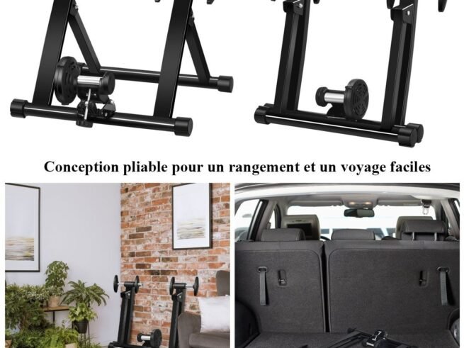 Wired Bike Trainer for 26-28'' Steel Wheel with 8 Resistance Levels