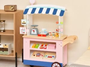 Wooden Children's Grocery Store 30 PCS Accessories Cute Food Pattern