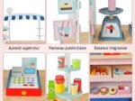 Wooden Children's Grocery Store 30 PCS Accessories Cute Food Pattern