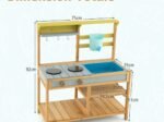 Wooden Children's Kitchen with 700 ml Water Tank and Faucet