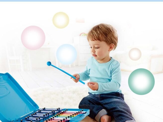 Xylophone for Children 25 Notes with 2 Plastic Drumsticks 12 Alphabet Sheet Music