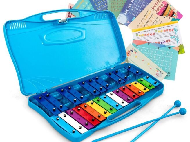 Xylophone for Children 25 Notes with 2 Plastic Drumsticks 12 Alphabet Sheet Music