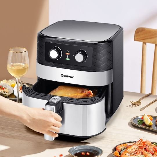 5L Hot Air Fryer 1700W Oil-Free Fryers Non-Stick Basket