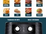5L Hot Air Fryer 1700W Oil-Free Fryers Non-Stick Basket