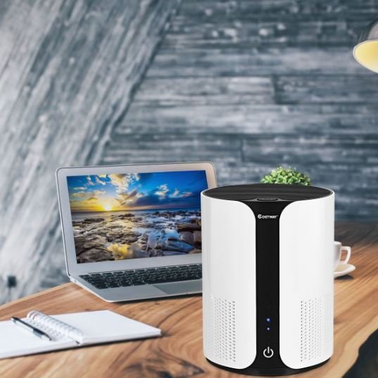 Powerful Silent Air Purifier CADR 150m3/h 21 x 21 x 28CM White