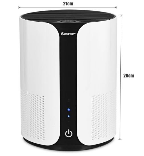 Powerful Silent Air Purifier CADR 150m3/h 21 x 21 x 28CM White