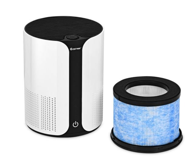 Powerful Silent Air Purifier CADR 150m3/h 21 x 21 x 28CM White