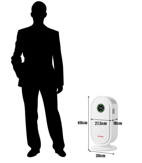 Air Purifier with Smart Sensor System Timer LED Display Panel