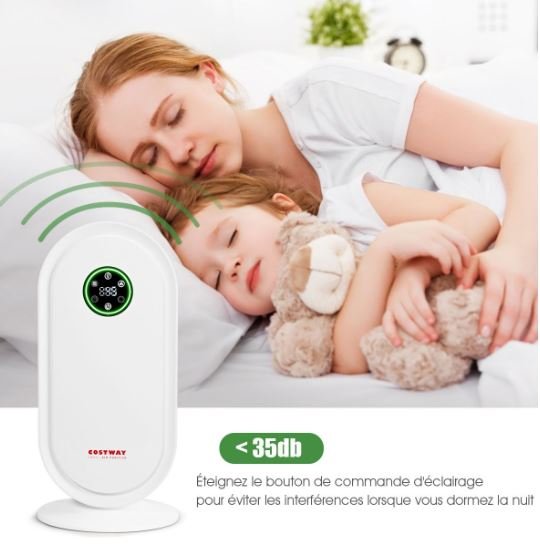 Air Purifier with Smart Sensor System Timer LED Display Panel