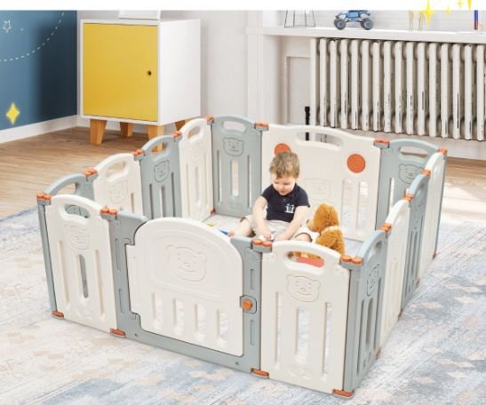 14 Piece Baby Playpen Large Child Barrier Door