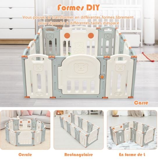 14 Piece Baby Playpen Large Child Barrier Door