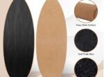 Balance Training Board with Roller and Non-Slip Mat Black