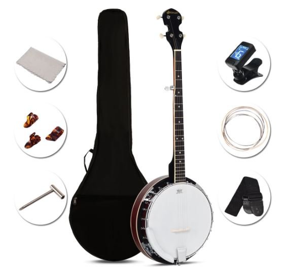 5 String Banjo 39 Inch Remo Head 24 33.5 x 10.5 x 97CM