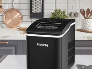 Ice Maker 12KG/24H 9 Ice Cubes per 8 Min with 1.6L Tank Self-Cleaning