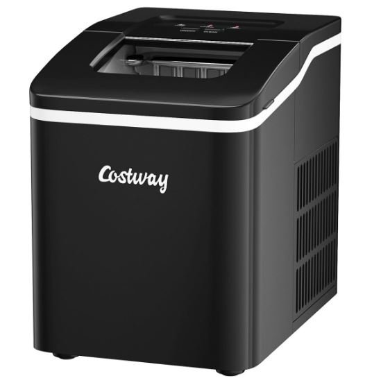 Ice Maker 12KG/24H 9 Ice Cubes per 8 Min with 1.6L Tank Self-Cleaning