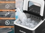 Ice Maker 12KG/24H 9 Ice Cubes per 8 Min with 1.6L Tank Self-Cleaning