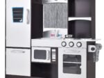 Children's Kitchen in Non-Toxic Fir with 2-Tier Refrigerator, Sink, Oven