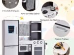 Children's Kitchen in Non-Toxic Fir with 2-Tier Refrigerator, Sink, Oven