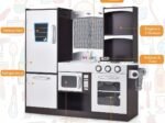 Children's Kitchen in Non-Toxic Fir with 2-Tier Refrigerator, Sink, Oven