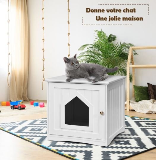 High Quality Durable Wooden Cat House 51 x 49 x 47 CM
