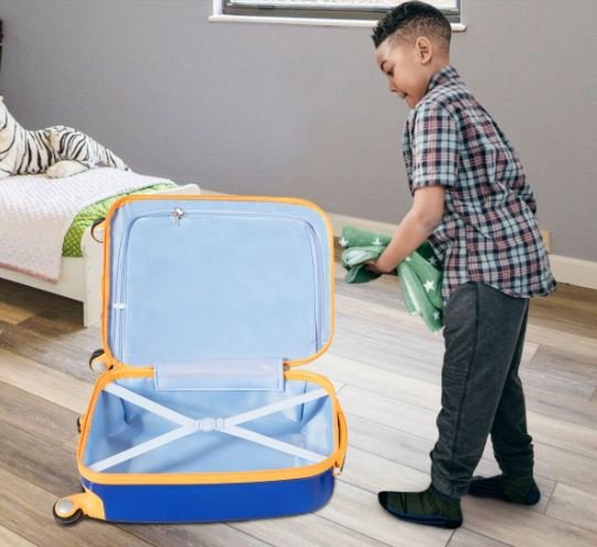18" Children's Suitcase and 12" Backpack Hand Luggage with 4 Wheels