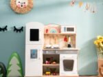 Children Kitchen with Microwave Oven Faucet 5 Accessories Imitation Toy