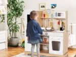 Children Kitchen with Microwave Oven Faucet 5 Accessories Imitation Toy