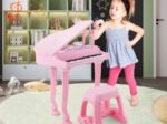 Multifunctional Children's Toy Piano 37 Keys Microphone Teaching Mode Led