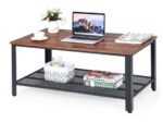 Industrial Coffee Table Modern Wood Metal 106 x 60 x 45 cm