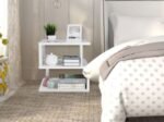 Coffee Table Side Tables with Integrated Magazine Rack 50 x 50 x 50cm
