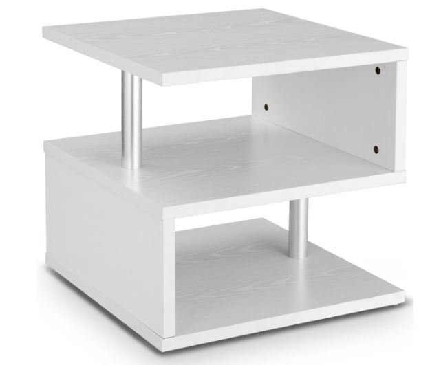 Coffee Table Side Tables with Integrated Magazine Rack 50 x 50 x 50cm