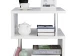 Coffee Table Side Tables with Integrated Magazine Rack 50 x 50 x 50cm