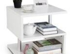 Coffee Table Side Tables with Integrated Magazine Rack 50 x 50 x 50cm