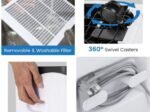 Portable 50L/Day Dehumidifier with App and Wifi 5L Water Tank 60 ㎡