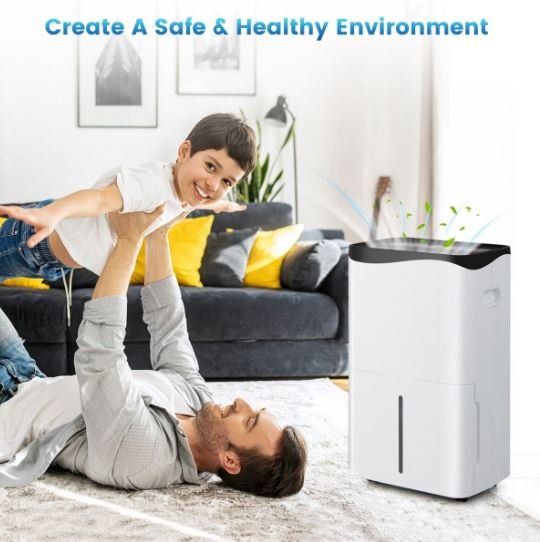 Portable 50L/Day Dehumidifier with App and Wifi 5L Water Tank 60 ㎡