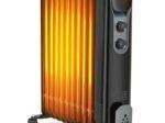 Oil Electric Radiator Space Heater 2500W 3 Power 11 Elements Adjustable Thermostat