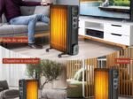Oil Electric Radiator Space Heater 2500W 3 Power 11 Elements Adjustable Thermostat