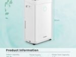 Portable Dehumidifier 25L/Day 30m2 with 6.5L Tank 24H Timer