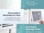 Portable Dehumidifier 25L/Day 30m2 with 6.5L Tank 24H Timer