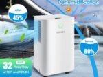 Dehumidifier 14L/Day 2L Water Tank 24H Timer 3 Modes 2 Speeds Automatic
