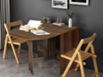 Foldable Wooden Dining Table 163 x 80 x 75CM