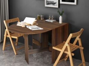 Foldable Wooden Dining Table 163 x 80 x 75CM