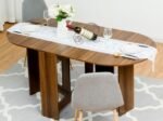 Foldable Wooden Dining Table 163 x 80 x 75CM