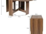 Foldable Wooden Dining Table 163 x 80 x 75CM